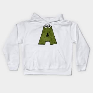 Monster Letter A Kids Hoodie